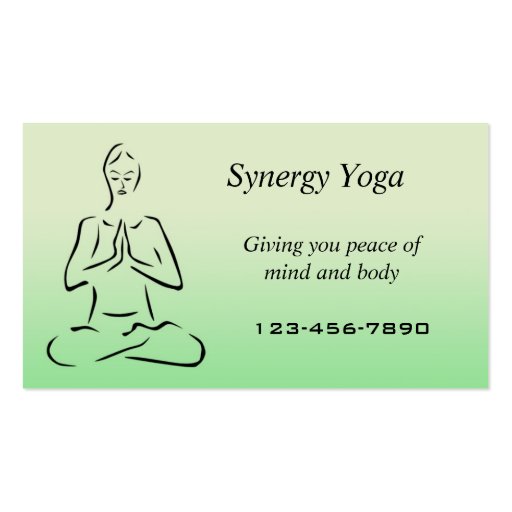 Yoga business card (front side)