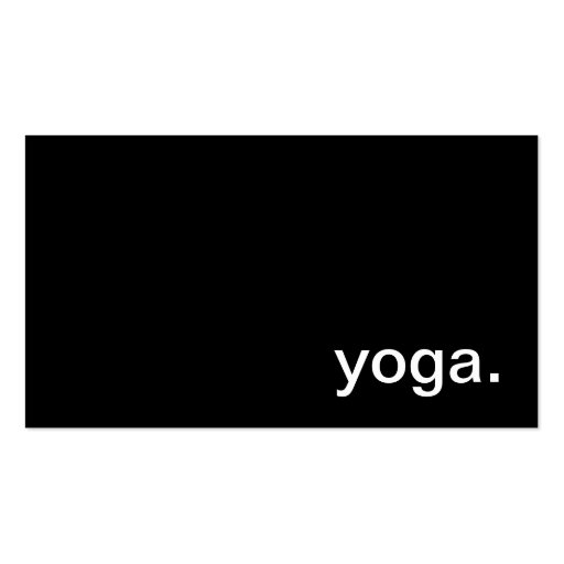 Yoga Business Card (front side)
