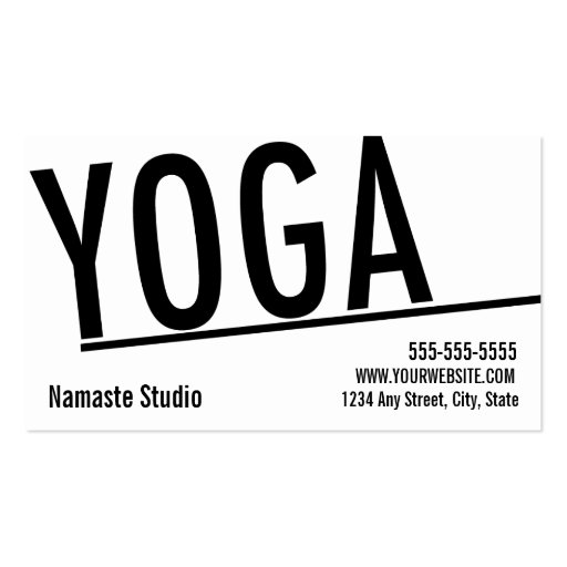 Yoga Business Card 5 Class Pass Business Card Templates (back side)
