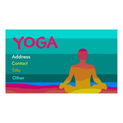 Yoga Business Card - Customized (front side)