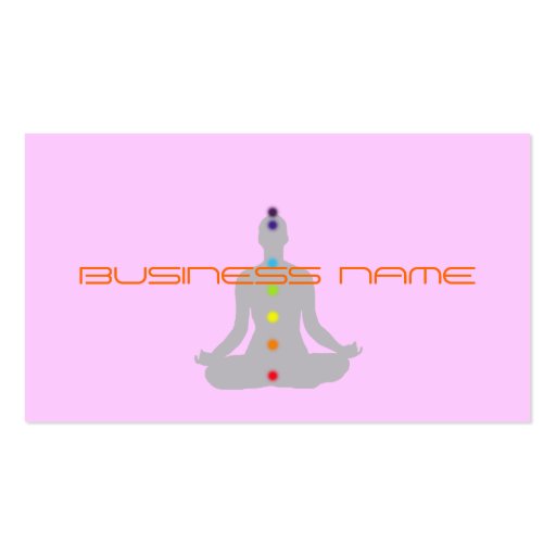 yoga business card fully customizable (back side)