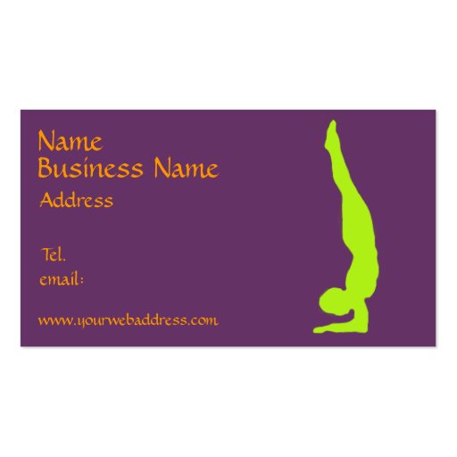 yoga business card fully customizable (front side)