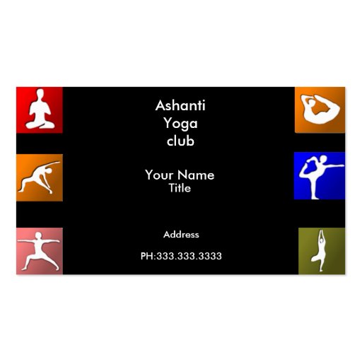 Yoga Business Cards (front side)