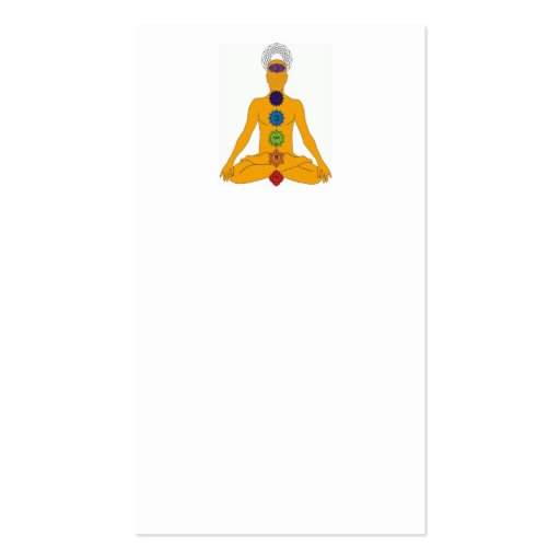 yoga chakras business card template (front side)