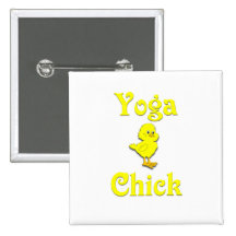 Yoga Chick Button