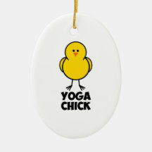 Yoga Chick Christmas Tree Ornament