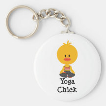 Yoga Chick Keychain