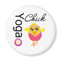 Yoga Chick Refrigerator Magnet