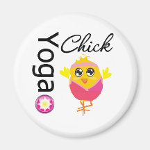 Yoga Chick Refrigerator Magnet