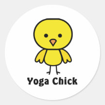 Yoga Chick Round Sticker