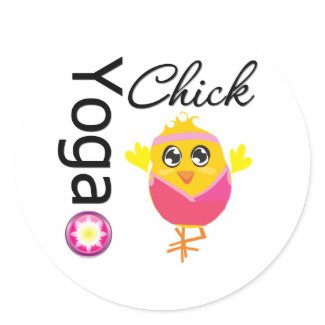 Yoga Chick sticker