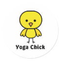 Yoga Chick stickers by chick_appeal Yoga Chick stickers