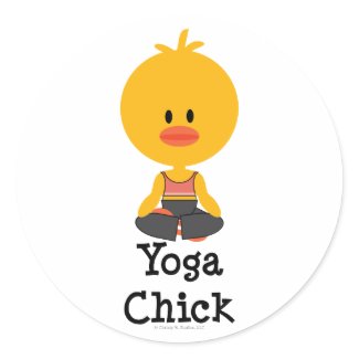 Yoga Chick Stickers 