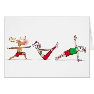 Santa Yoga Card