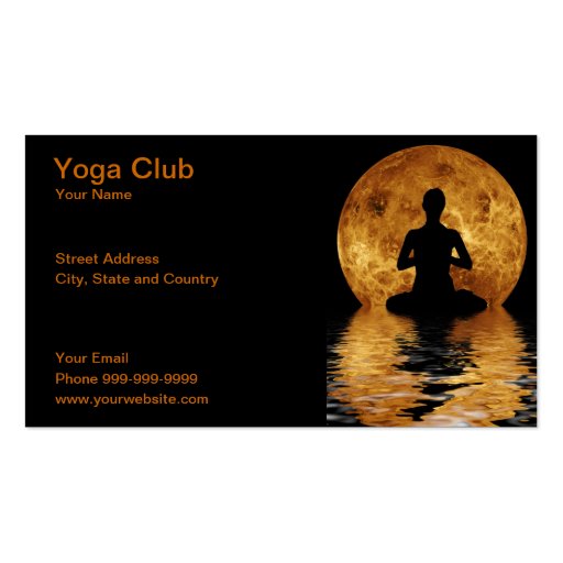 yoga club business cards