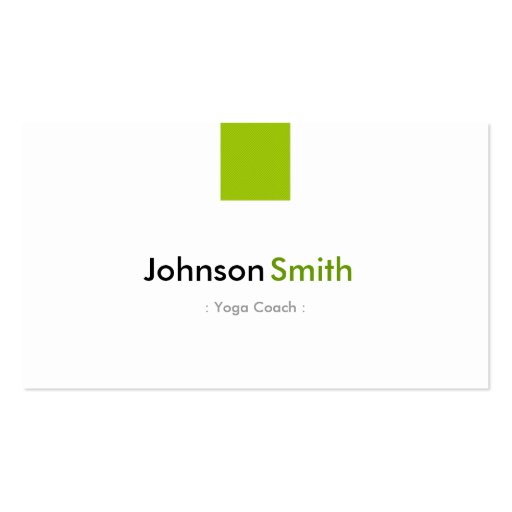 Yoga Coach - Simple Mint Green Business Card
