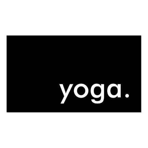 yoga. (color customizable) business card template (front side)