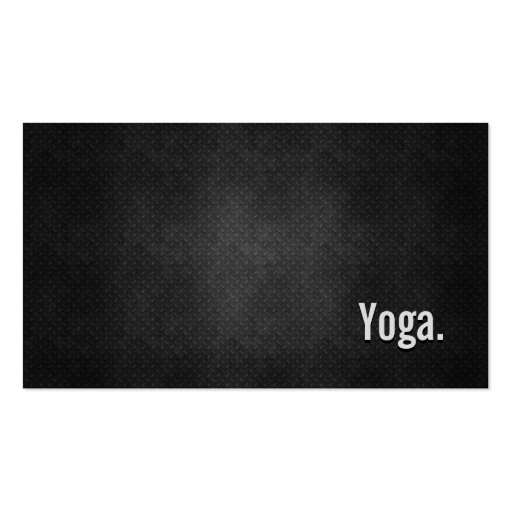 Yoga Cool Black Metal Simplicity Business Card (front side)