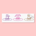 Yoga Critters - bumper sticker bumper stickers