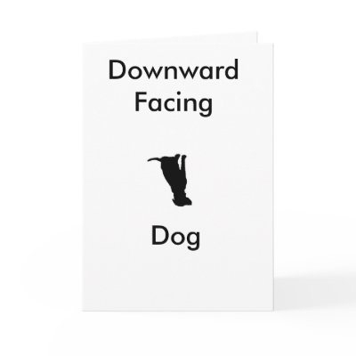 Yoga Downward Facing Dog Greeting Card by Blueglass74