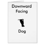 Yoga Downward Facing Dog Greeting Card