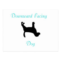 Yoga Downward Facing Dog Post Card