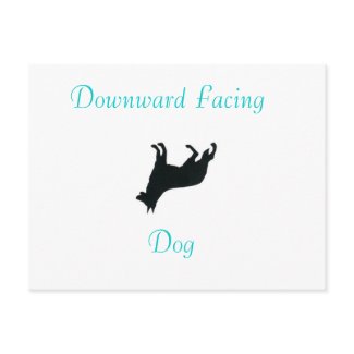 Yoga Downward Facing Dog Post Card postcard