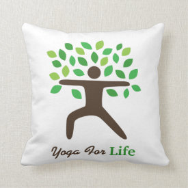 Yoga For Life, Warrior Pose, Tree Pillows