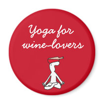 Yoga for Winelovers Red Magnet