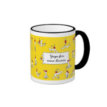 Yoga for Winelovers Yellow Mug mugs