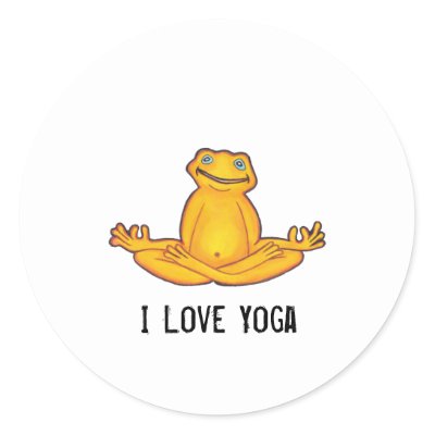 Yoga Frog - I Love Yoga, Sticker
