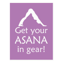 Yoga Get Your Asana In Gear Postcard