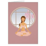 yoga girl greeting card