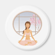 yoga girl magnet