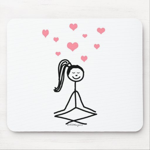 Yoga Girl Mouse Pads