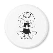 Yoga Girl- namaste Refrigerator Magnets