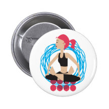 Yoga Girl Pinback Button