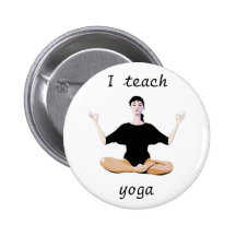 Yoga Girl Pinback Buttons