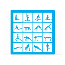 Yoga Girl Poses Post Card