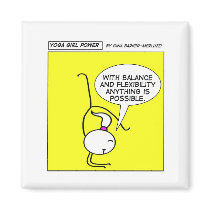 Yoga Girl Power "Balance and flexible" magnets by YogaGirlPower Yoga Girl Power "Balance and flexible" magnets