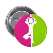 Yoga Girl Silhouette Badge Pin