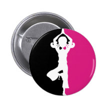 Yoga Girl Silhouette Badge Pins