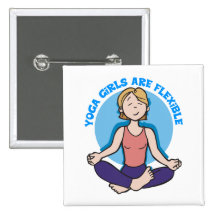 Yoga Girls Are Flexible Yoga Button