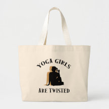 Yoga GIrls Are Twisted  Gift Canvas Bags
