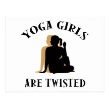 Yoga GIrls Are Twisted  Gift Postcards