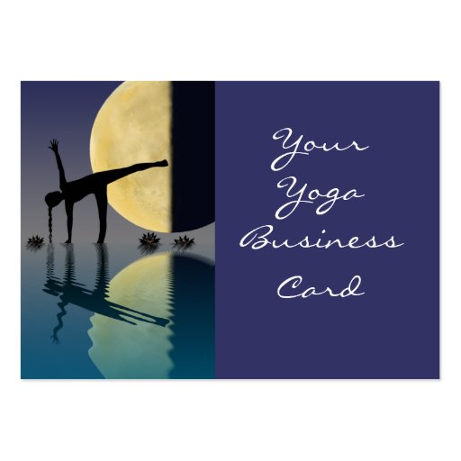 Yoga Half Moon Pose Business Cards (front side)