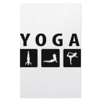 yoga icon custom stationery