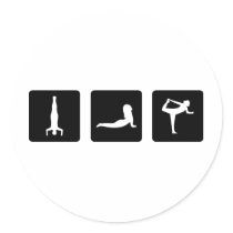 yoga icons stickers