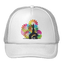 Yoga illustration trucker hat