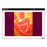 Yoga in orange 17" laptop decal